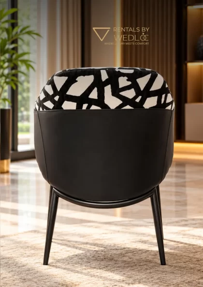 Black Boucle Chair on rent – Rentals by WedLoc