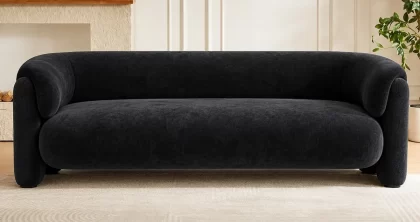 Cora Black Sofa on rent – Rentals by WedLoc