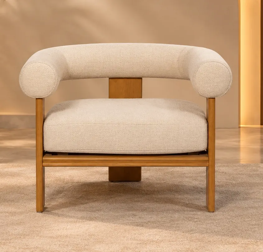 Dark Wood Porto Sofa on rent – Rentals by WedLoc