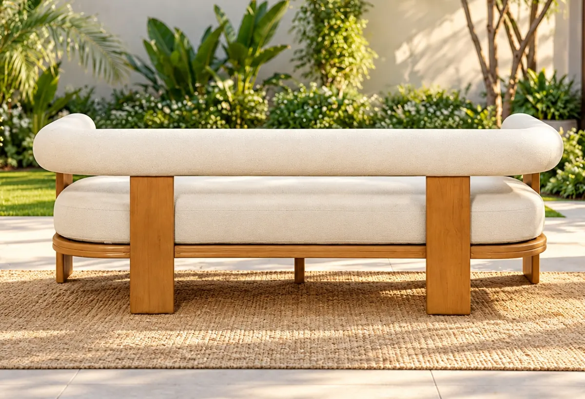 Dark Wood Porto Sofa on rent – Rentals by WedLoc