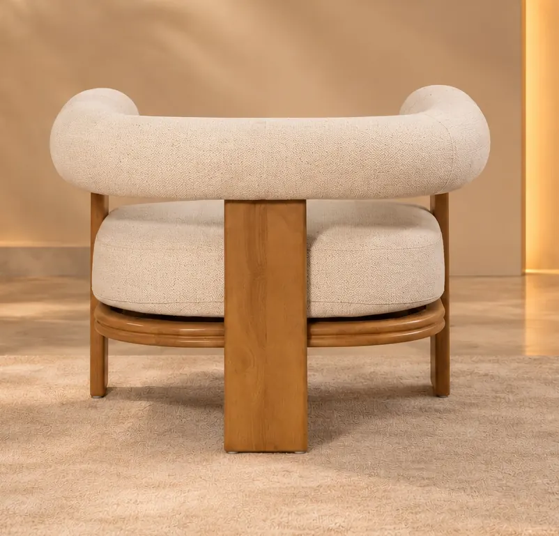 Dark Wood Porto Sofa on rent – Rentals by WedLoc