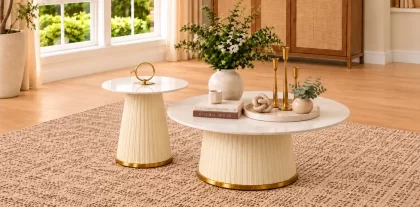 Fluted Harmony Table on rent – Rentals by WedLoc