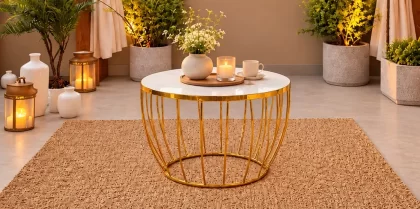 Glass & Mesh Table on rent – Rentals by WedLoc