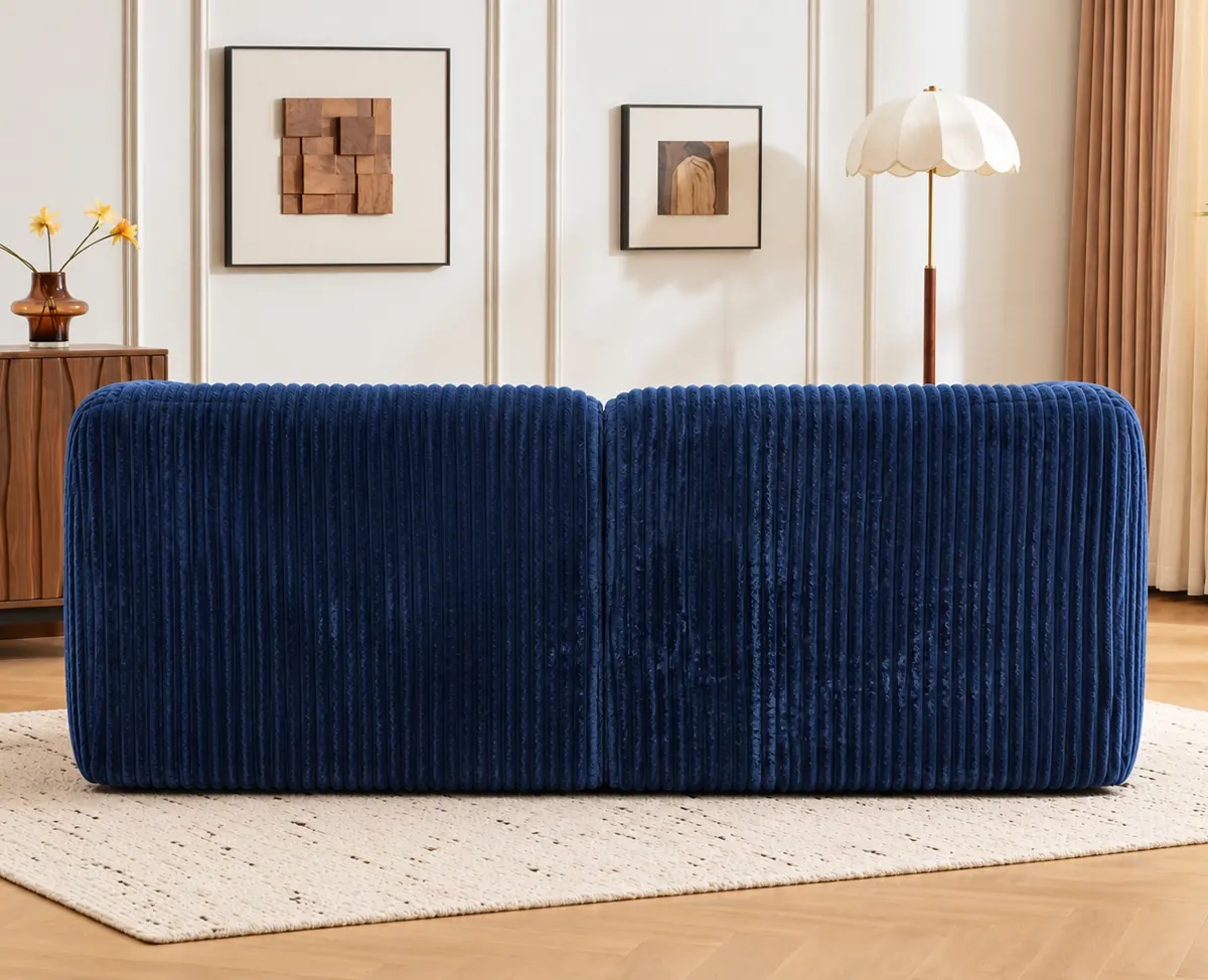 Ribelle Blue Sofa on rent – Rentals by WedLoc