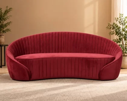 Roselle Maroon Sofa on rent – Rentals by WedLoc