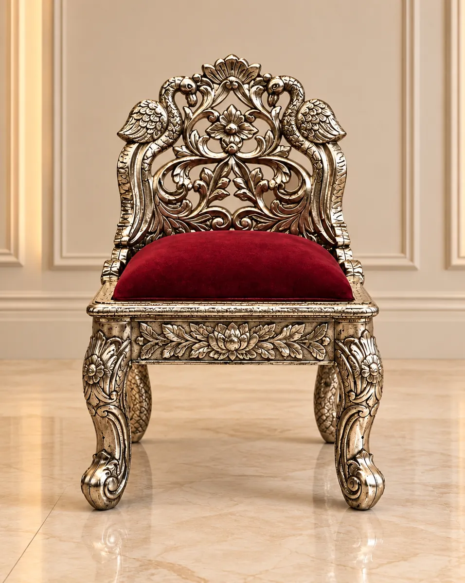 Silver Crest Vedi Chair on rent – Rentals by WedLoc