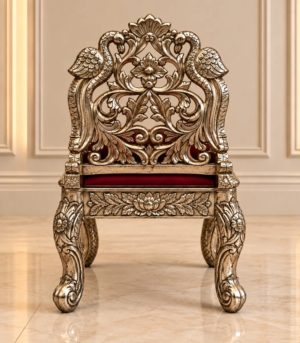 Silver Crest Vedi Chair on rent – Rentals by WedLoc