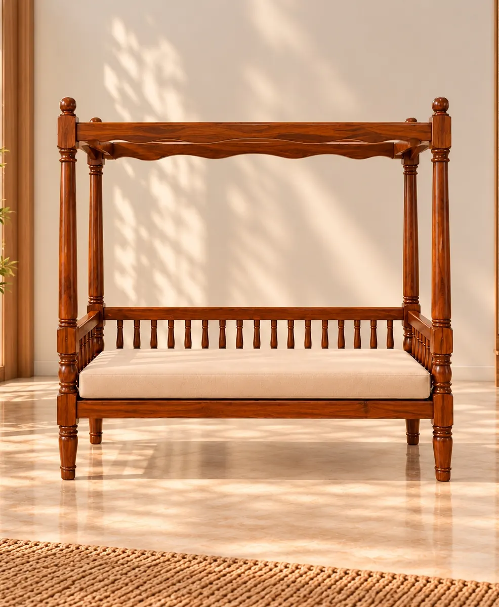 Teak Majesty Diwan on rent – Rentals by WedLoc