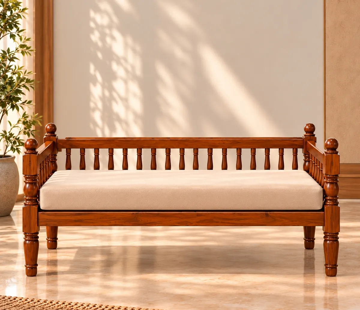 Teak Majesty Diwan on rent – Rentals by WedLoc
