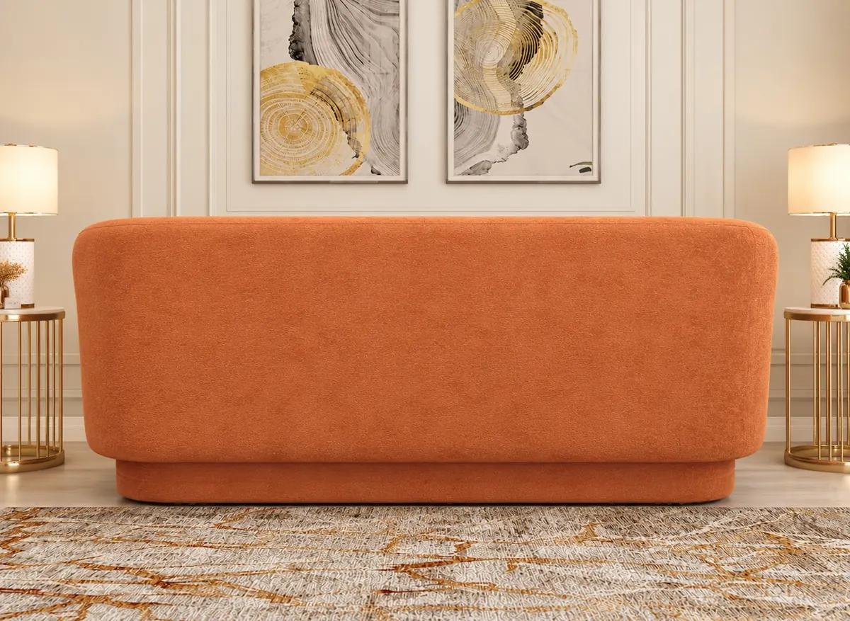 Terracotta Orange Sofa on rent – Rentals by WedLoc